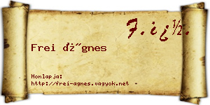 Frei Ágnes névjegykártya