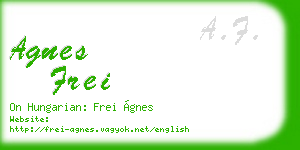 agnes frei business card